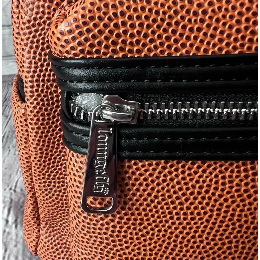 Loungefly NBA Brooklyn Nets Basketball Logo Mini Backpack Orange‎ & Black - New